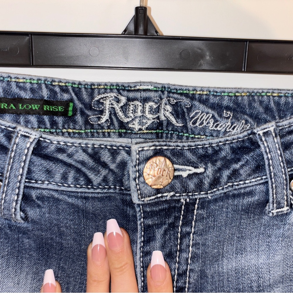 Rock Wrangler Low Rise Jeans - Blue